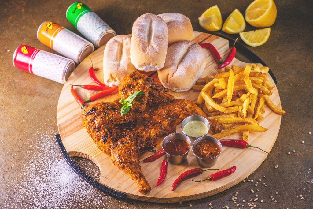 Chicken platter at Afro's Chicken Shop in Durban South Africa as featured on the Lovedurban.co.za what's on in durban and Durban tourist information website