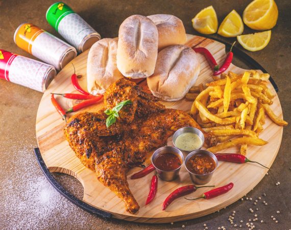 Chicken platter at Afro's Chicken Shop in Durban South Africa as featured on the Lovedurban.co.za what's on in durban and Durban tourist information website