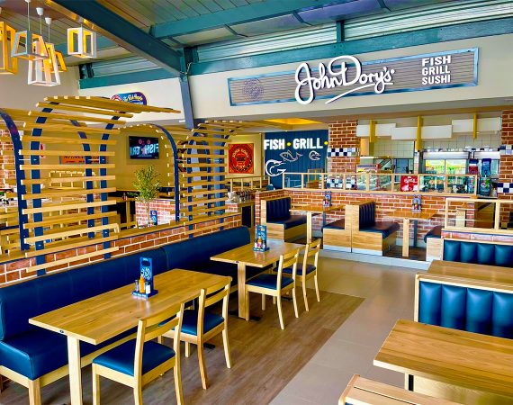 Inside dining area at the John Dorys restaurant in Durban South Africa as featured on the Lovedurban.co.za what's on in durban and Durban tourist information website