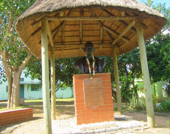 Mahatma Gandhi House in Durban, South Africa showing his bust, A popular Durban tourist attraction featured on the Lovedurban website
