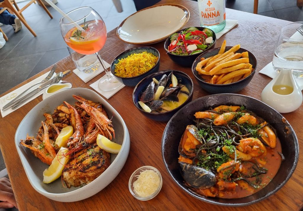 Seafood platters as served at the 9th Avenue restaurant in Durban South Africa as featured on the Lovedurban.co.za what's on in durban and Durban tourist information website